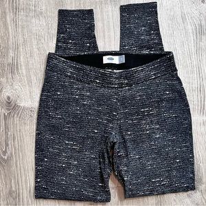 Old Navy XS Blue Black White Speckled Skinny Legging Stretch Ankle Pants Elastic